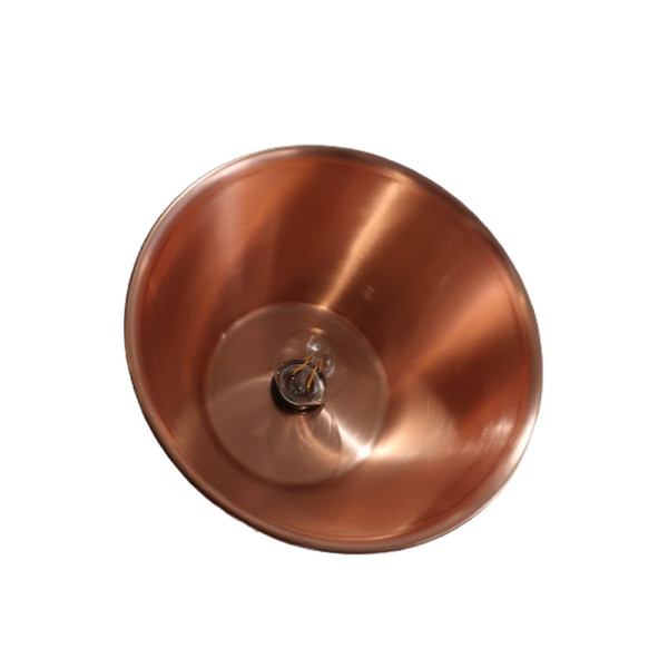 Baumalu smooth copper round pendant light 26cm jelly jam basin