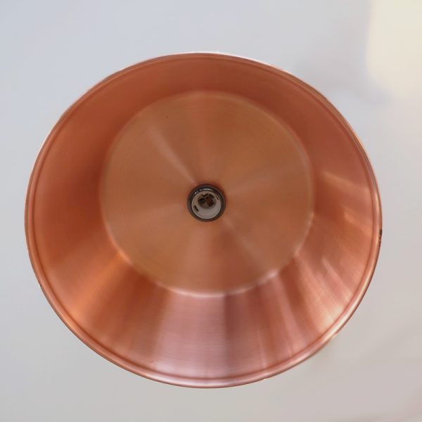 Baumalu smooth copper round pendant light 38cm jam basin