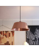 Baumalu smooth copper round pendant light 38cm jam basin
