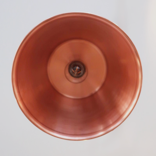 Baumalu smooth copper round pendant light 26cm jelly jam basin