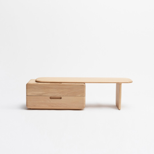 Drugeot Manufacture Téhème solid oak TV cabinet