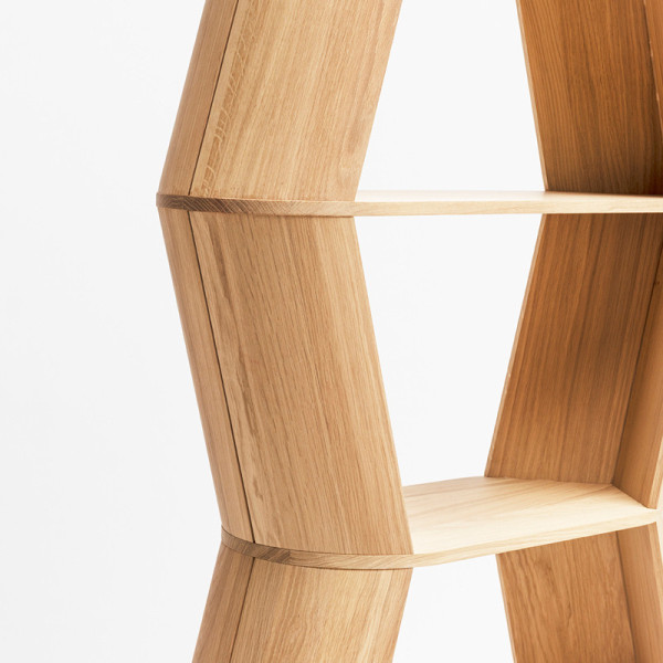 Drugeot Manufacture Loft bookcase in solid oak