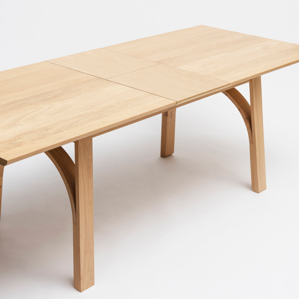 Drugeot Manufacture Arch solid oak extendable dining table - 2 sizes