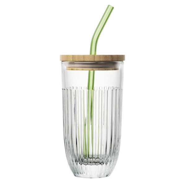 La Rochère Smoothie glass with straw Ouessant