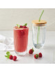 La Rochère Smoothie glass with straw Ouessant