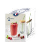 La Rochère Smoothie glass with straw Ouessant