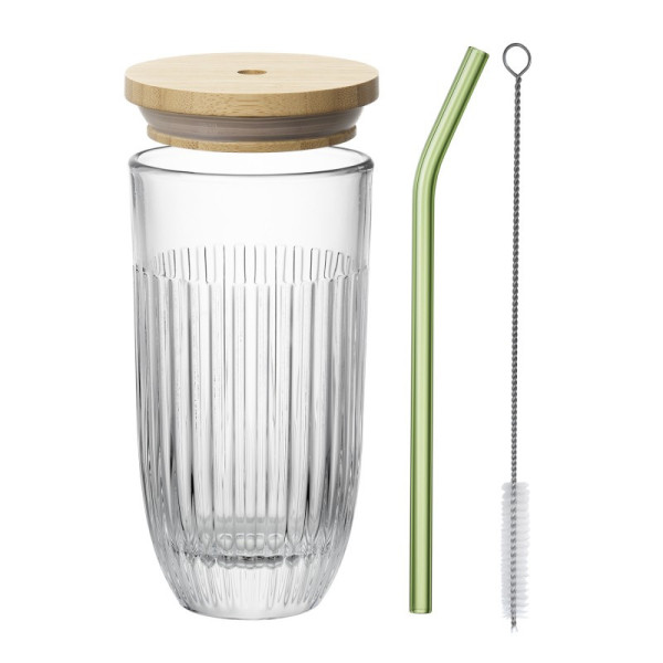 La Rochère Smoothie glass with straw Ouessant