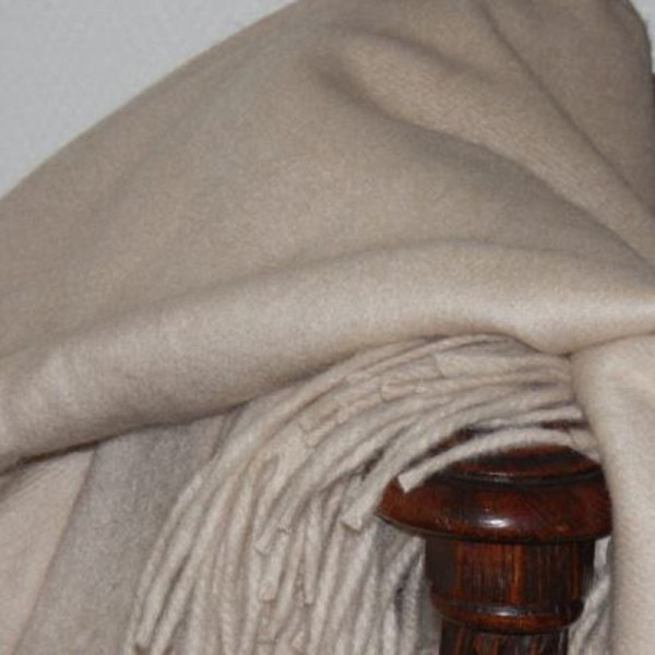 Midipy natural beige 100% cashmere blanket 140x200cm