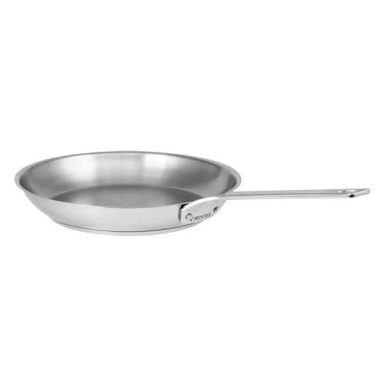 CRISTEL 1826 brushed stainless steel frying pan - 6 sizes