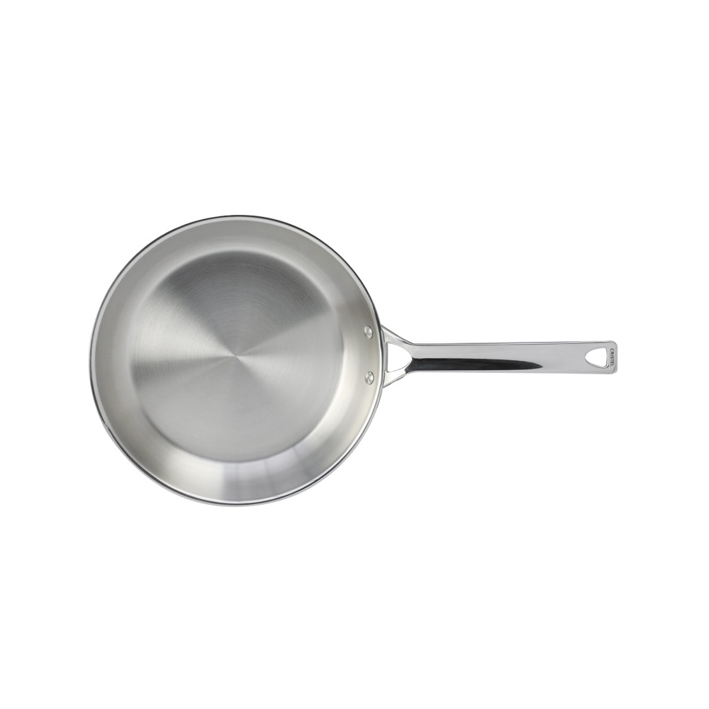 CRISTEL 1826 brushed stainless steel frying pan - 6 sizes