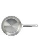 CRISTEL 1826 brushed stainless steel frying pan - 6 sizes