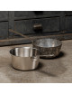 CRISTEL Set of 3 1826 brushed stainless steel saucepans