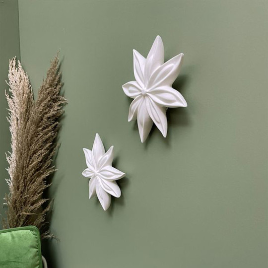 Monochromic Anise flower Janis wall decoration - 3 colors