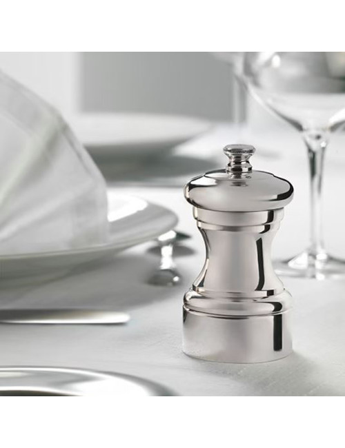 Peugeot Mignonnette Dry salt or pepper mill silver metal 10cm