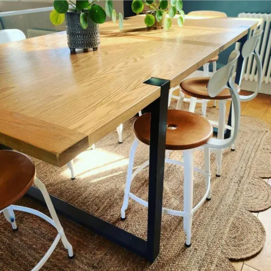 Nicolle wood and metal chair - 4 heights 8 colors 2 wood