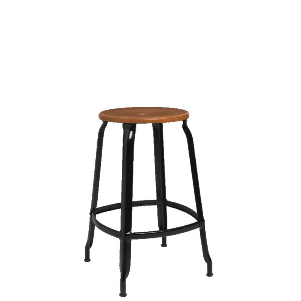 Nicolle wood and metal stool - 4 heights 8 colors 2 wood