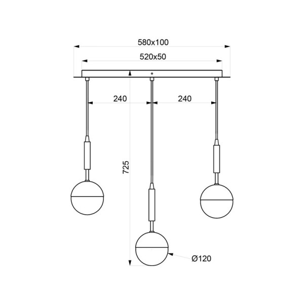 Aluminor Tamara S chandelier pendant