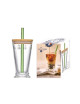 La Rochère Abeille Bubble tea glass with straw set