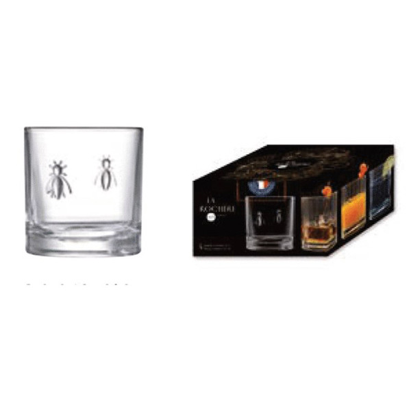 La Rochère Set of 4 Abeille whiskey tumblers