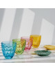 LA ROCHERE Set of 4 Lily water glasses colored tumblers