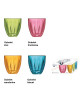 LA ROCHERE Set of 4 Lily water glasses colored tumblers