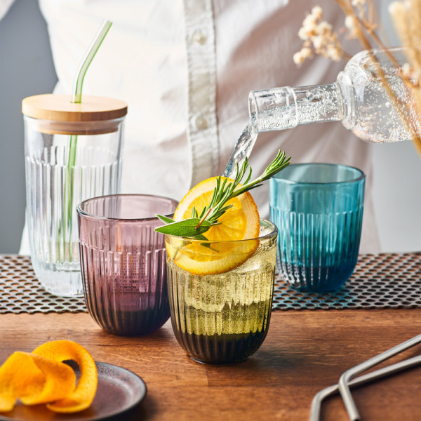 LA ROCHERE Set of 4 water glasses Ouessant colored cups