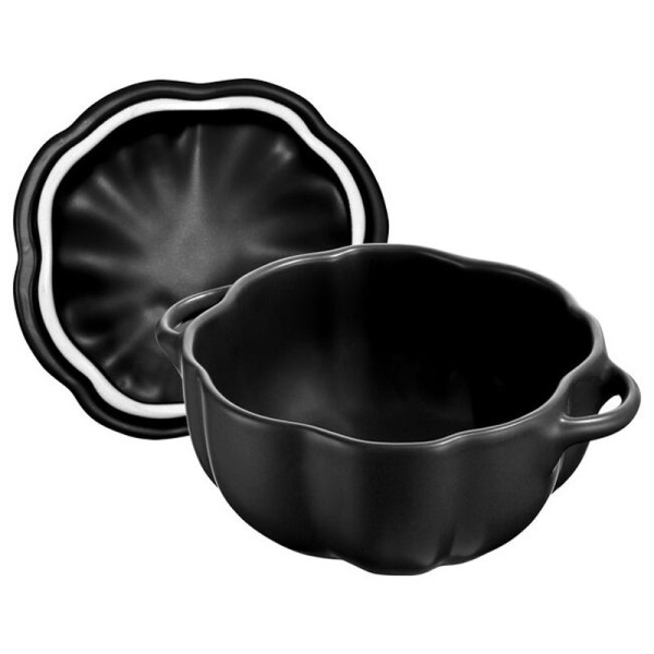 STAUB Ceramic Pumpkin Mini Cocotte – Black – 2 sizes
