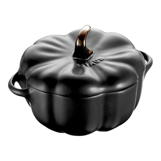 STAUB Ceramic Pumpkin Mini Cocotte – Black – 2 sizes