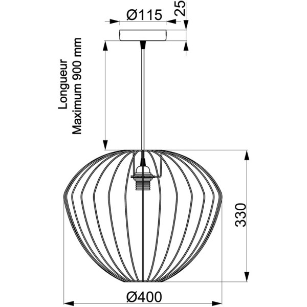 Aluminor Beloune S chandelier suspension - 3 models