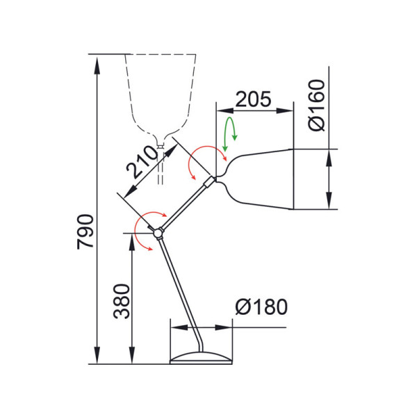 Aluminor Mekano LT table lamp - 6 colors