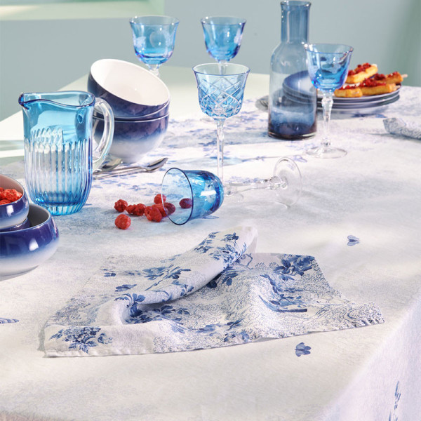 Garnier Thiebaut Volière Bleue Tablecloth - 5 sizes