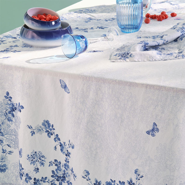 Garnier Thiebaut Volière Bleue Tablecloth - 5 sizes