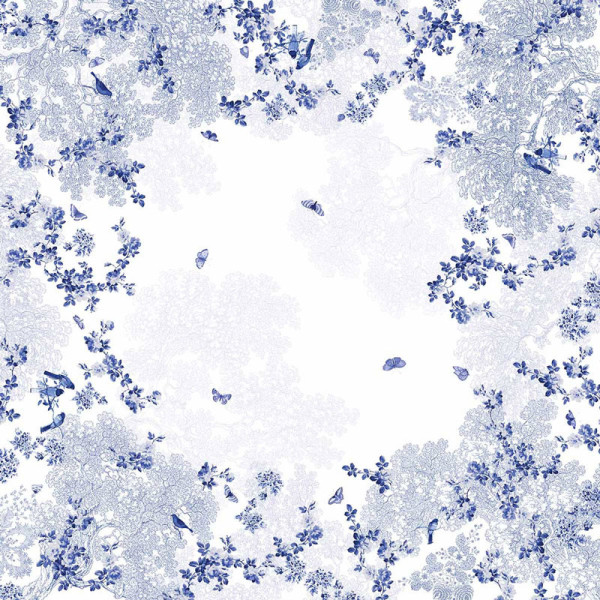 Garnier Thiebaut Volière Bleue Tablecloth - 5 sizes