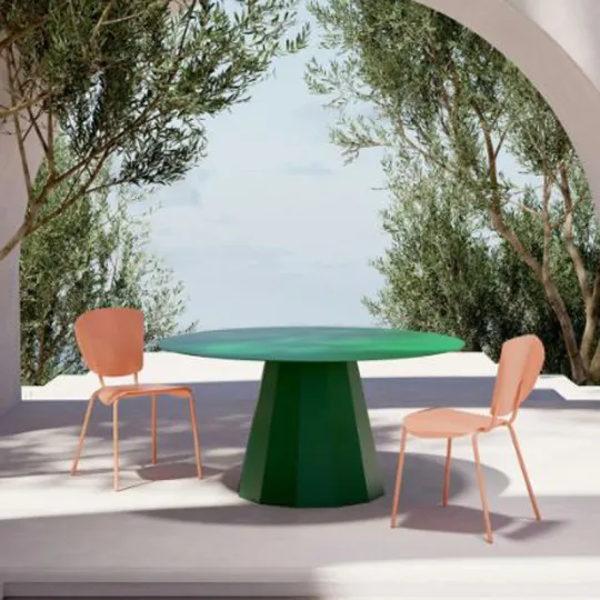 MATIERE GRISE Ankara round steel dining table - 39 colors 3 sizes