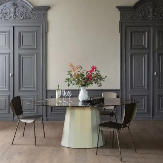 MATIERE GRISE Ankara oval marble dining table - 39 colors