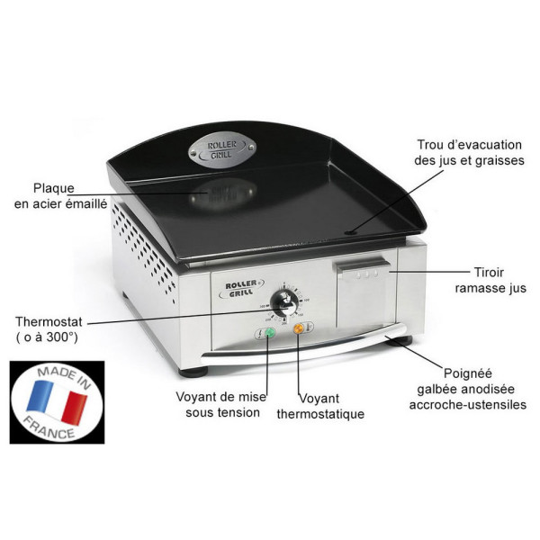 Plancha 400 Electric Roller Grill 40x40cm