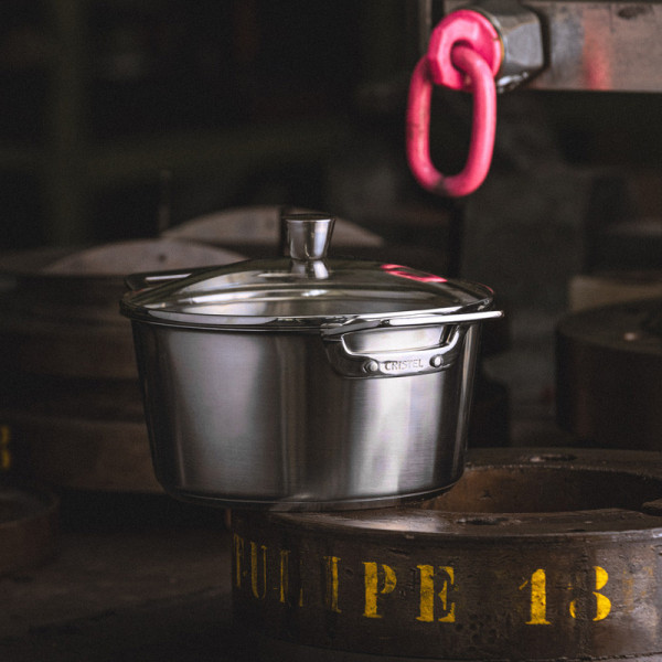 CRISTEL 1826 stainless steel stewpot with glass lid - 4 sizes