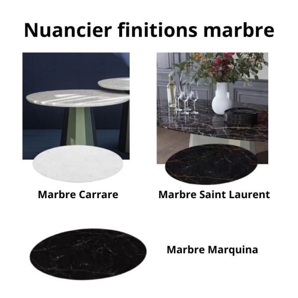 Matière Grise Ankara round marble dining table - 39 colors 3 sizes