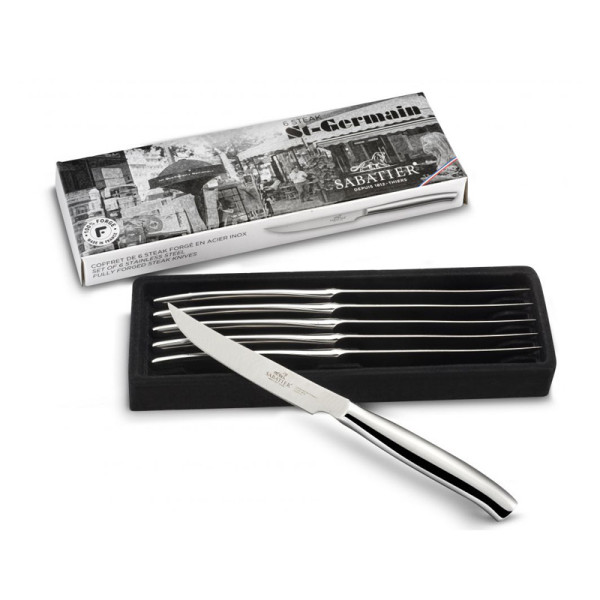 SABATIER 6 Saint Germain steak knives - 2 finishes