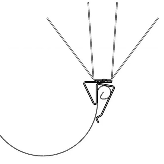 Oisipic anti-volatile picks for gutter with bead in straight position - 4 sizes