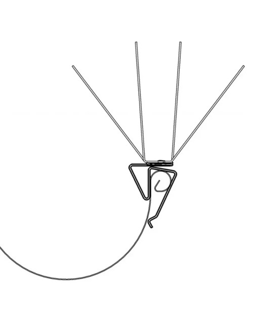 Oisipic anti-volatile picks for gutter with bead in straight position - 4 sizes