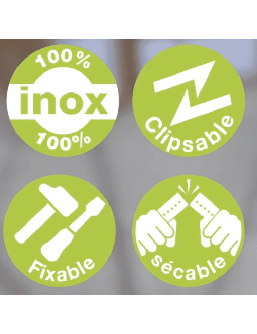 Oisipic anti-volatile picks for gutter with bead in straight position - 4 sizes