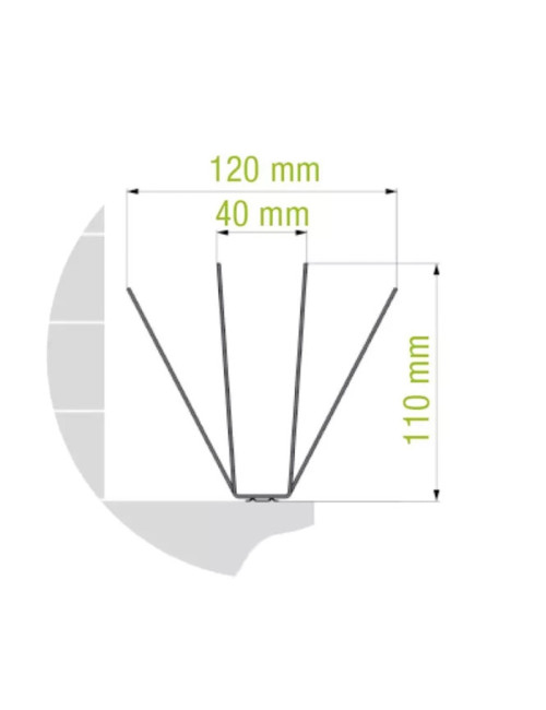 Oisipic anti-volatile picks for gutter with bead in straight position - 4 sizes