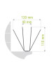 Oisipic anti-volatile picks for gutter with bead in straight position - 4 sizes