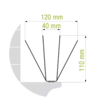 Oisipic anti-volatile picks for gutter without bead - 4 sizes
