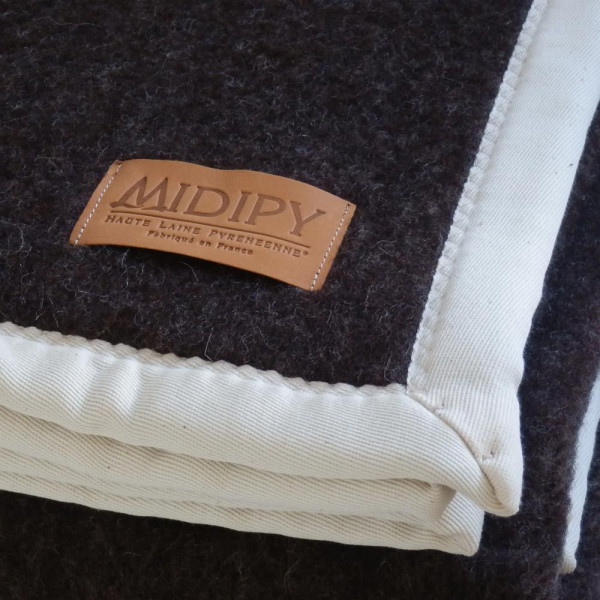 Midipy Chocolate Blanket 100% Virgin Wool