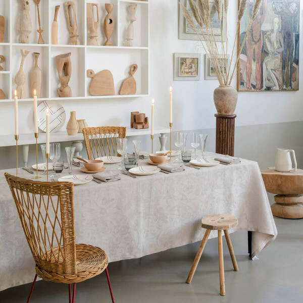 Le Jacquard Français Tivoli Linen Tablecloth - 7 colors 6 sizes