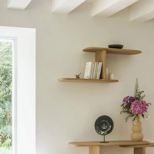 Drugeot Manufacture Téhème Duo solid oak shelf - 2 shades