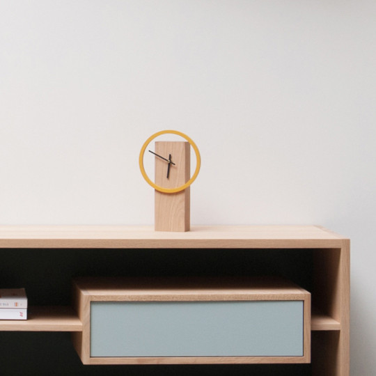 Drugeot Manufacture Cyclock solid oak clock - 14 colors