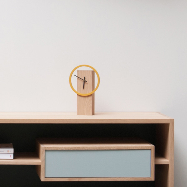 Drugeot Manufacture Cyclock solid oak clock - 14 colors